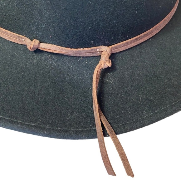 NWT Gottex Aurora 100% Wool Felt Charcoal Black Fedora Hat OSFM main image 11
